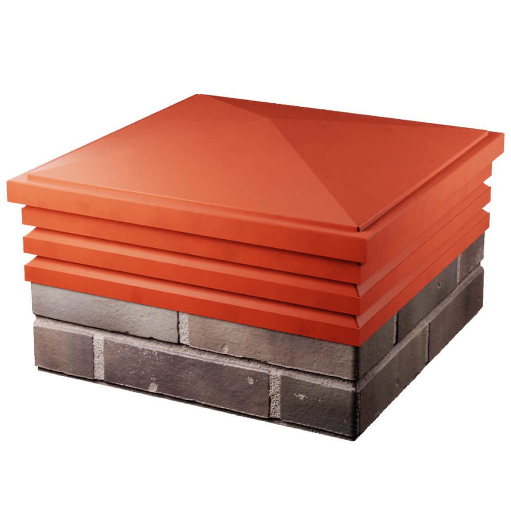 Колпак Zking Бона ХайТек Красный на столб 2х2 кирпича (513х513мм) в Туле фото