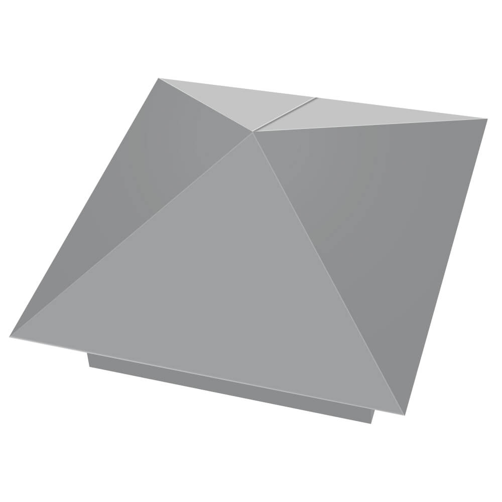 Колпак металлический 390х390мм RAL7004 Серый заборный